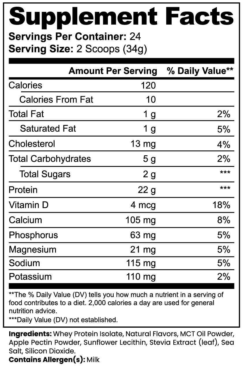 PROTEIN+ (100% Whey Protein Isolate)(Vanilla)