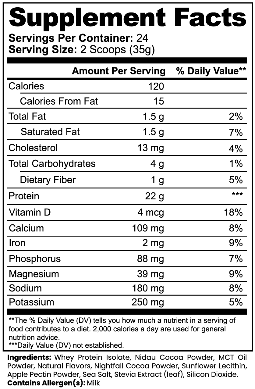 PROTEIN+ (100% Whey Protein Isolate)(Chocolate)